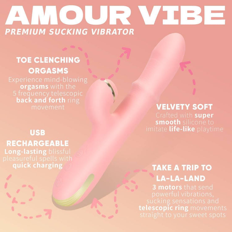 Amour Vibe Sucking Vibrator - Sucking Vibrator For Women - The Secret Affaire