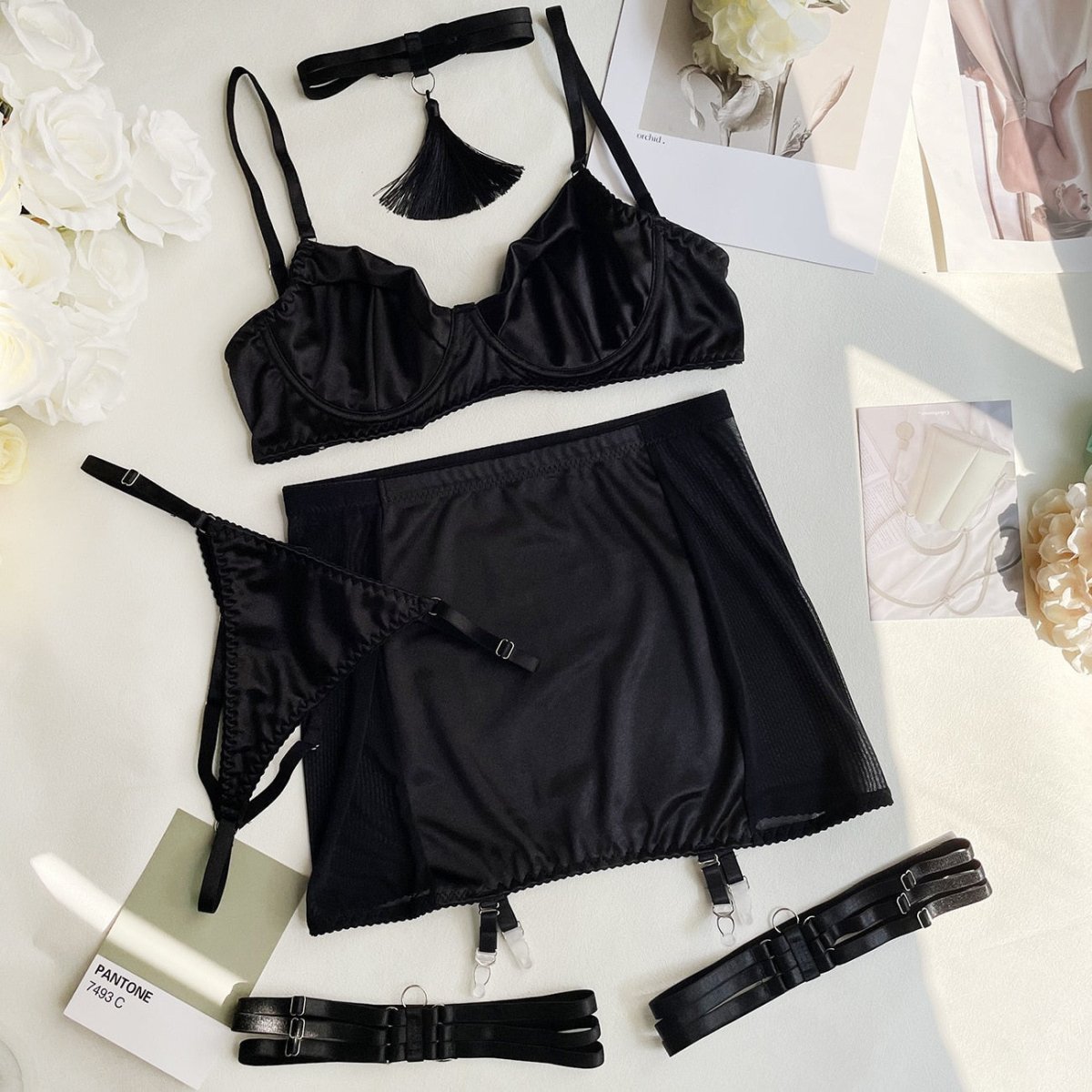 Bella's Satin Set - Lingerie Set - The Secret Affaire