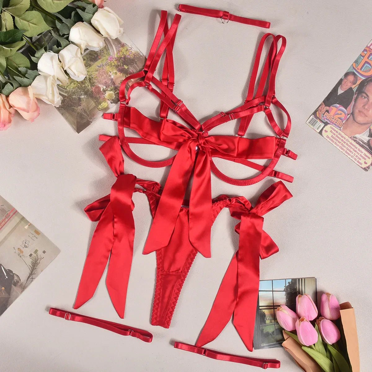 Ivonne's Bowknot Set - Lingerie Set - The Secret Affaire