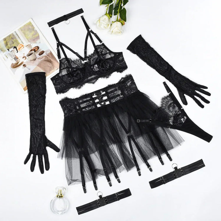 Nancy's Ruffle Set - Lingerie Set - The Secret Affaire